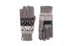 Isotoner Women’S Chenille Snowflake Gloves In Chrome