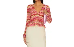 Show Me Your Mumu Coza Cardi Top In Stripe