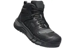 Keen Men&apos;s Kansas City Mid Lace-Up Waterproof Work Boots - Carbon Fiber Toe In Black&sol; Gun Metal