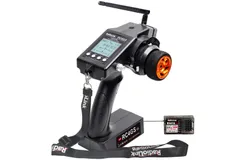 Radiolink RC4GS V3 5 Channels RC Transmitter and Receiver&comma; 2&period;4GHz Surface Remote Controller R6FG Gyro RX Combo&comma; 30 Models Storage for RC Crawler&comma; Drifting&comma; Bash&comma; Buggy Cars and Boats