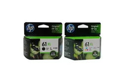 HP 61XL Black Ink Cartridge CH563WA &plus; HP 61XL High Yield Tri-color CH564WA Original Ink Cartridge