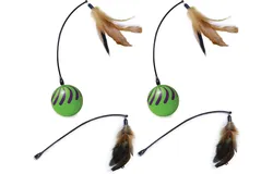 BumbleBeeRefill&sol;AttachmentCatToy-NaturalBuffalo&sol;Deer&colon;FitsWildcatandPopularBirdandMouseTypeWands&sol;Poles&period;