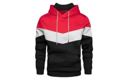 Men&apos;s Hoodie Sports Sweatshirt Casual Hooded Jacket 3XL Red