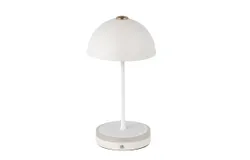 Retro Mushroom Flower Pot Table Lamp Battery Powered Table Lamp with Touch Control&comma; LED Bedside Lamp 3 Color Modes&comma; Portable Retro Table Lamp for Bedroom&comma; Living Room&comma; Study Room&comma; Cafe&comma; Restaurant&comma; Bar &lpar;White&rpar;