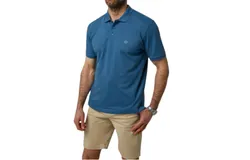 Alan Paine Fritton Pique Polo In Mid Blue