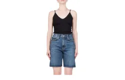 Leset Rio V Neck Tank In Black