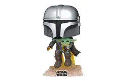 Funko Pop&excl; Mandalorian with Child &num;402