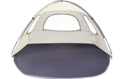 Beach Tent Sun Shelter&comma; Beach Shade Tent with UPF 50&plus; UV Protection for 2-3 Person&comma; Portable & Easy Setup Cabana Beach Tent&comma; 3 Roll Up Doors & 8mm Fiberglass Rods&comma; Carry Bag Included-white  260&ast;165&ast;150CM