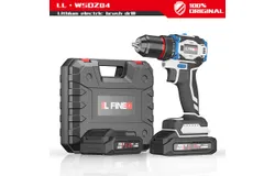 LFINE Brushless hand drill Lithium electric drill charging hand drill handgun drill multi-function electric screwdriver electric drill set 21v -21v single battery &plus; complete accessories