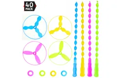 Big Mo&apos;s Toys Flying Discs - Twist Disc Flyer Saucers For Party Favors And Prizes - 40 Sets