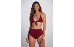 Maya Triangle Bikini Top in Burgundy