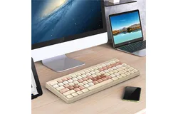 2&period;4G Wireless Bluetooth Tri-mode Rechargeable Tablet Laptop mini Membrane Keyboard Desktop