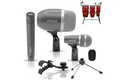 5 Core Conga Mic Cardioid Dynamic Condenser XLR Microphone For Kick Drum Snare Tom Instruments