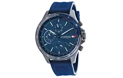 Reloj Tommy Hilfiger Hombre &vert; Coleccion Bank &vert; Modelo 1791721 &vert; Caja Redonda &vert; Ø 46mm Acero inoxidable &vert; Cierre Hebilla &vert; Movimiento Cuarzo &vert; Dial Azul &vert; Cristal Mineral &vert; Correa Silicona Azul &vert; 30m &sol; 3 ATM &vert; Línea Deportiva