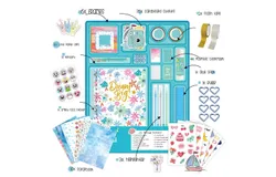 DIY Journal Set&comma; Personalized Diary Stuff for Tweens Teens&comma; Decorate Your Planner&sol;Organizer&comma;  Ideal Toy Age 6-8&comma;Blue