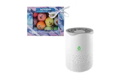 Pursonic Clean Air & Relaxation Bundle – Includes USB Powered True HEPA Air Purifier &plus; 10 Handmade Organic Bath Bombs