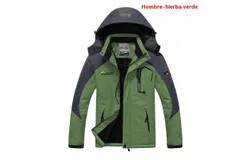 Men&apos;s winter outerwear waterproof ski jacket warm fleece jacket multi-pocket parka raincoat