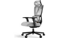 Ergonomic Office Chair, EC100 Big and Tall Mesh Computer Desk Chair with 30% Thicker Saddle Shaped Spring Cushion, Lumbar Support, Adjustable Headrest, Armrest for Home and Office Gray