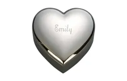 Creative Gifts International Heart Shaped Box In Silver