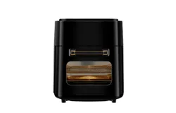 Home large capacity intelligent visual multi-function electric fryer Air fryer-black