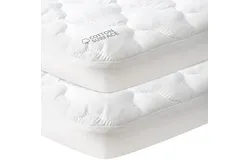 Waterproof Pack and Play Mattress Pad Sheets Fitted 2 Pack&comma; Cotton Fabric Pack and Play Protector&comma; Fits Graco Play Yard&comma; Baby Mini Crib Sheet Cover
