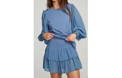 Chaser Clyde Blouse In Vintage Blue