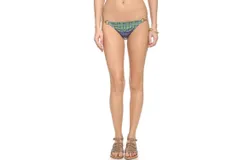 Pq Swim Women&apos;s Ankara Gold Ring Hardware Pretty Full Bikini Bottom Swimsuit In Multi-Color