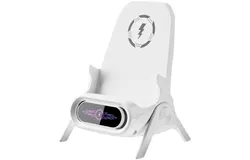 The wireless charger of the mobile phone supports various brands of lazy chair brackets&comma; and the desktop horizontal and vertical TV display&period; Speaker&comma; auto-sensing