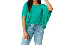 White Birch Sign Top Blouse In Green