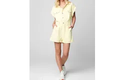 Blanknyc Afterglow Romper In Yellow