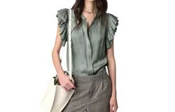 Zadig & Voltaire Tiza Satin Shirt In Treillis