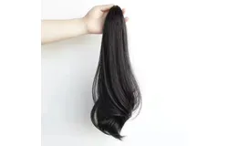 Ponytail Clip Wig Mid-length Curly Ponytail Extension Hair Clip Natural Soft Wavy Wig for Women & Girls