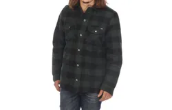 Vans Reversible Flannel Chore Coat Jacket In Green&sol;black Plaid
