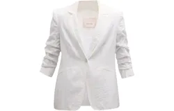 Cinq a Sept Women&apos;s Khloe Tumbled Woven Blazer&comma; White