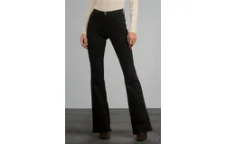 Elan Hi Waist Flared Jeans In Black