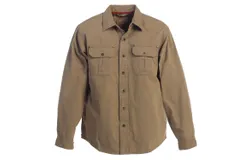 Gioberti Men&apos;s 100&percnt; Cotton Brushed and Soft Twill Shirt Jacket with Flannel Lining