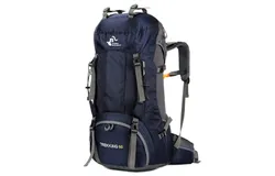 60L Waterproof Hiking Camping Backpack with Rain Cover&comma; Large Outdoor Sport Travel Daypack Rucksack for Climbing