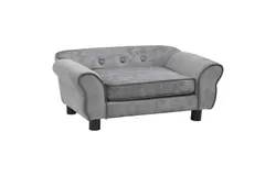 Dog Sofa Gray 28&period;3"x17&period;7"x11&period;8" Plush