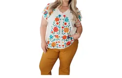 Andree By Unit Embroidered Blouse Shirt In White