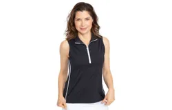 Keep it Covered Sleeveless Golf Top Black
