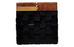 Bottega Veneta &apos;BV SNAP&apos; Mogano Black Clutch