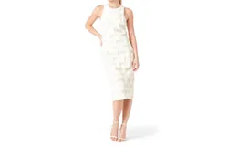 Endless Rose Racer Back Midi Dress In Ivory