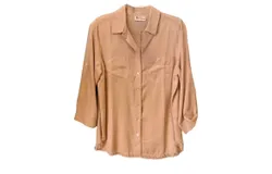 K&c Clothing Tencel Butoon Down Shirt In Khaki