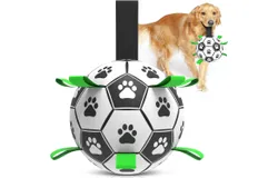 Interactive Dog Toys Ball&comma; Dog Soccer Balls with 9 Nylon Straps for Small Medium Large Dogs Gifts &lpar;8 inch&rpar;