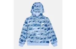 Nike Boys Nsw Club Ssnl Aop Hoodie In Blue