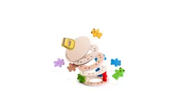 Bigjigs Toys Teddy Tumbling Tower Game - Juego de torre apilable de 49 piezas