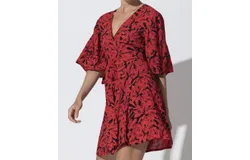 Lusana Mae Mini Wrap Dress In Nightlilly
