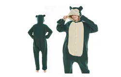 Adult Onesie Halloween Costume - Plush One Piece Cosplay Suit for Adults&comma; Men and Women&comma; -Dark Green Kirby&comma;Medium