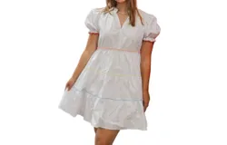 Geegee Summer Neons Dress In White