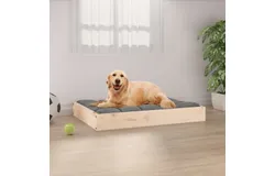 Dog Bed 28&period;1"x21&period;3"x3&period;5" Solid Wood Pine